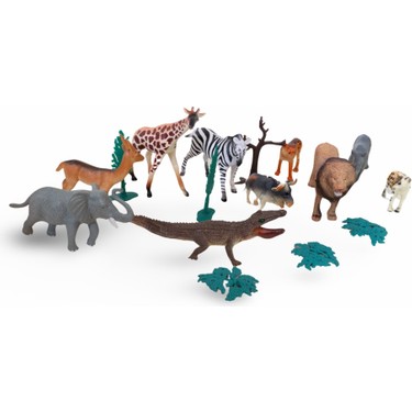 Vardem Animal Planet 13'lü Vahşi Hayvan Seti Kovada 23CM Fiyatı