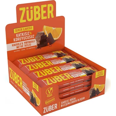 Züber Kakaolu ve Portakallı Meyve Tatlısı 40 gr x