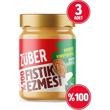 Züber %100 Fıstık Ezmesi 315 gr x 3