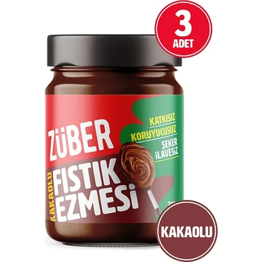 Züber Kakaolu Fıstık Ezmesi 315 gr x 3