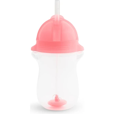 Munchkin Tıklama Kilitli Uçlu Pipetli Alıştırma Bardağı, 12AY+, 296ML, Pembe, 1