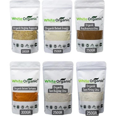 White Organic  Organik Bebek Ek Gıda Seti +6 Ay Üzeri Premium