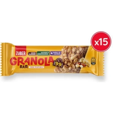 Züber Yer Fıstıklı Granola Bar 25 G x