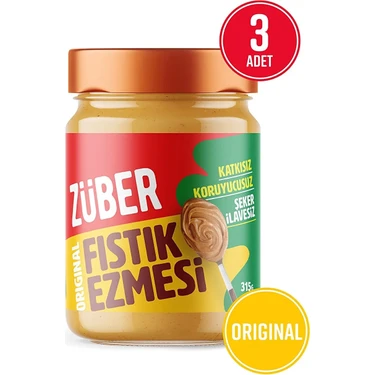 Züber Original Fıstık Ezmesi 315 gr x 3