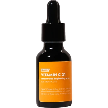 Frankly %21 Saf C Vitamini Içeren Leke Karşıtı Aydınlatıcı ve Canlandırıcı Vitamin C 21 Serum