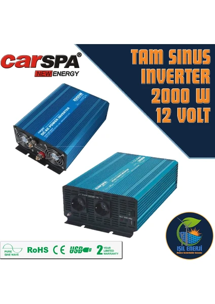 Tam Sinus Inverter - 2000 Watt 12 Volt - 2000W 12V