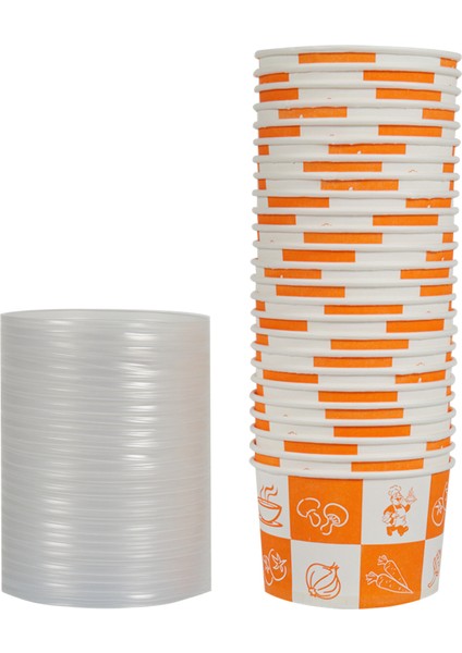 250 Adet Kapaklı Çorba Kasesi 16 Oz
