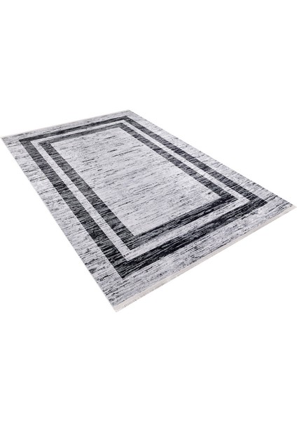 Starioskol Gri Çerçeveli Polyester Dijital Baskı Halı