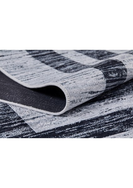 Starioskol Gri Çerçeveli Polyester Dijital Baskı Halı