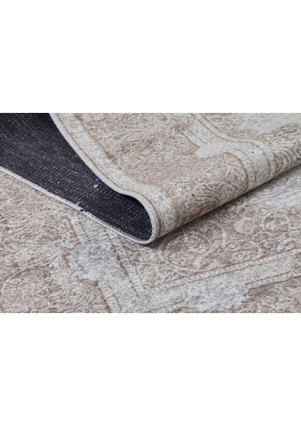 Dzerjinsk Krem Göbekli Polyester Dijital Baskı Halı