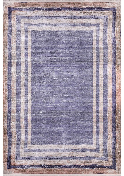 Pskov Mor Çerçeveli Polyester Dijital Baskı Halı