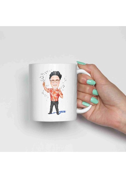 Müziksiyen Erkeklere Özel Karikatürlü Kupa Bardak