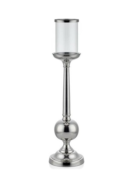 Gurdamar Home Ball Gümüş Küçük Yer Mumlugu 65 cm