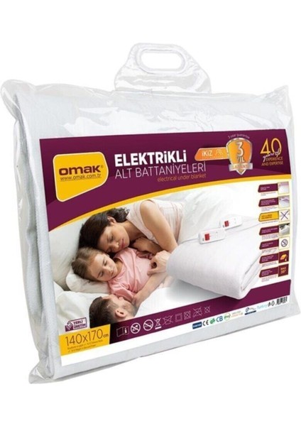 Çift Kişilik Battal Boy Geniş Elektrikli Battaniye 2 Kumandalı 140X170 cm FMA04473