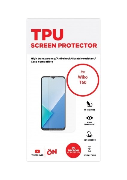 Wiko T60 Ekran Koruyucu Tpu Film fiyatları
