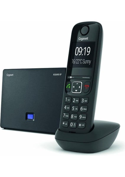 AS690 Ip Siyah Telsiz Dect Telefon 2" Ekran 150 Rehber