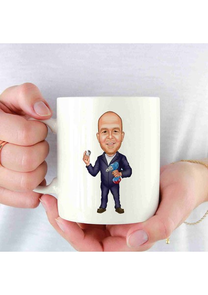Tamircilere Özel Karikatürlü Kupa Bardak