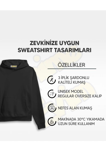 Sevimli Panda Kol Detaylı Beyaz Kapşonlu Sweatshirt