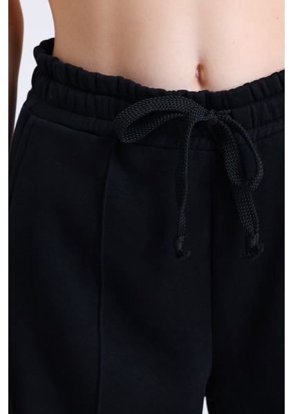 Doll Ön Dikişli Oversize Ekstra Bol Paça Uzun 3 İplik Şardonlu Ka