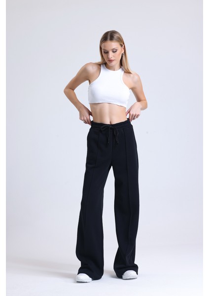 Doll Ön Dikişli Oversize Ekstra Bol Paça Uzun 3 İplik Şardonlu Ka modelleri