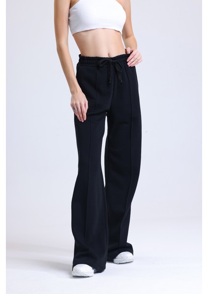 Doll Ön Dikişli Oversize Ekstra Bol Paça Uzun 3 İplik Şardonlu Ka indirimleri