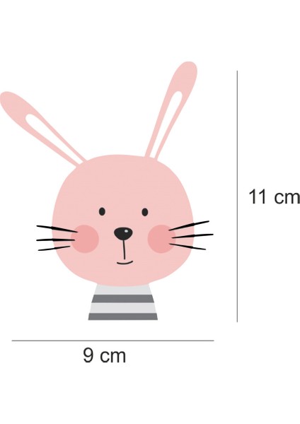 Şirin Tavşan Çocuk Odası Priz Sticker Duvar Sticker 005 fiyatları