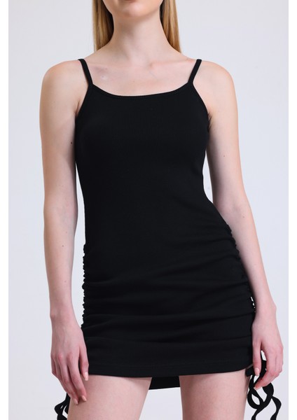 Life Yanları Büzgü Detaylı Uzunluğu Ayarlanabilir Ip Askılı Kaşko