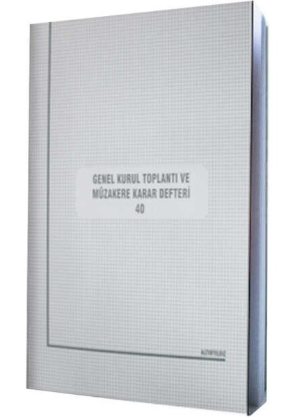 GÜRMAT MÜZAKERE KARAR DEFTERİ 40 YAPRAK NUMARALI