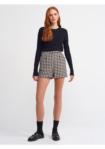 1267 Dilvin Kazak Bisiklet Yaka Kol Ortası Droplu