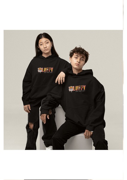 Luffy Yazılı Kapşonlu Sweatshirt fiyatları
