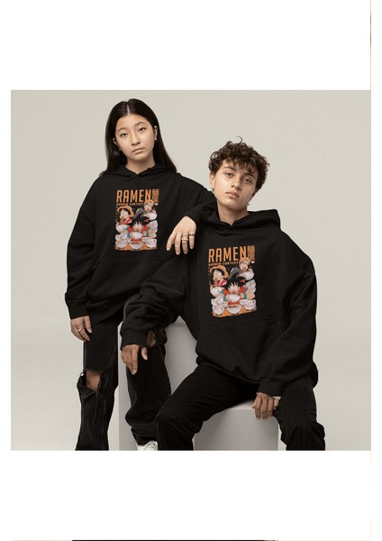 Naruto Luffy Goku Ramen Kapşonlu Sweatshirt