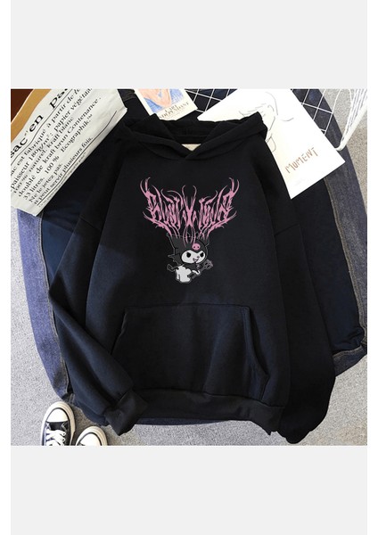 Kuromi Kapşonlu Sweatshirt