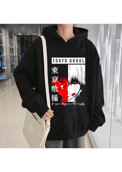 Anime Tokyo Ghoul Kaneki Face Kapşonlu Sweatshirt fiyatları