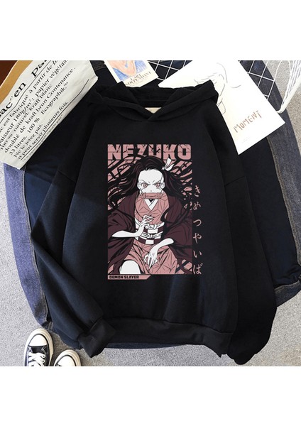 Anime Nezuko Kapşonlu Sweatshirt