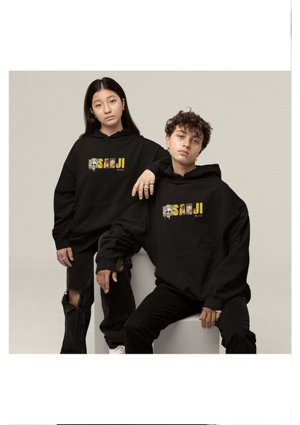 Sanji Yazılı Kapşonlu Sweatshirt fiyatları