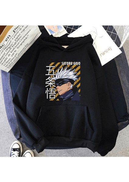 Anime Satoru Gojo Kapşonlu Sweatshirt