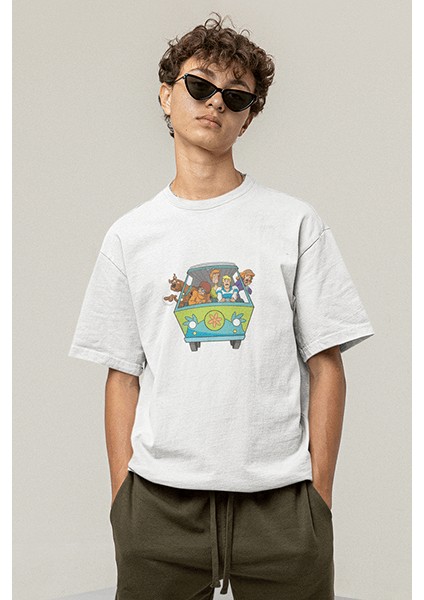 Scooby Doo Karavan Beyaz Tişört