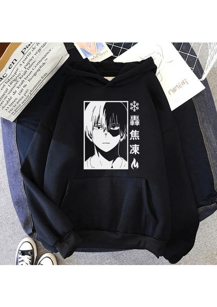 Anime Todoroki Kapşonlu Sweatshirt