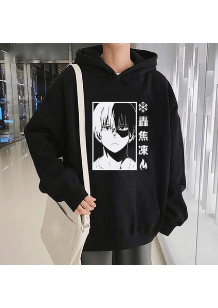 Anime Todoroki Kapşonlu Sweatshirt