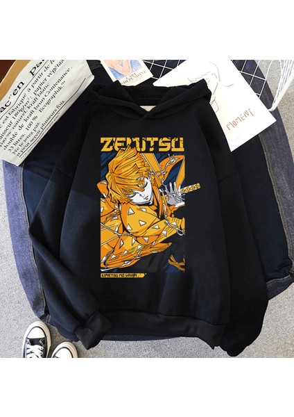 Anime Zenitsu Kapşonlu Sweatshirt