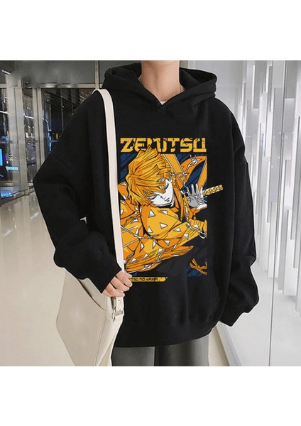 Anime Zenitsu Kapşonlu Sweatshirt