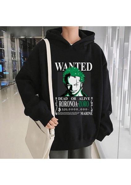 Anime One Piece Zoro Wanted Kapşonlu Sweatshirt fiyatları