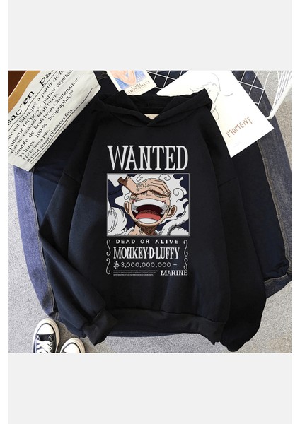 Luffy Gear 5 Wanted Kapşonlu Sweatshirt