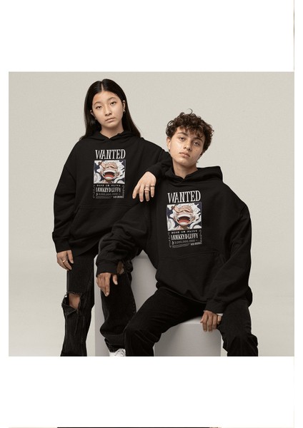 Luffy Gear 5 Wanted Kapşonlu Sweatshirt