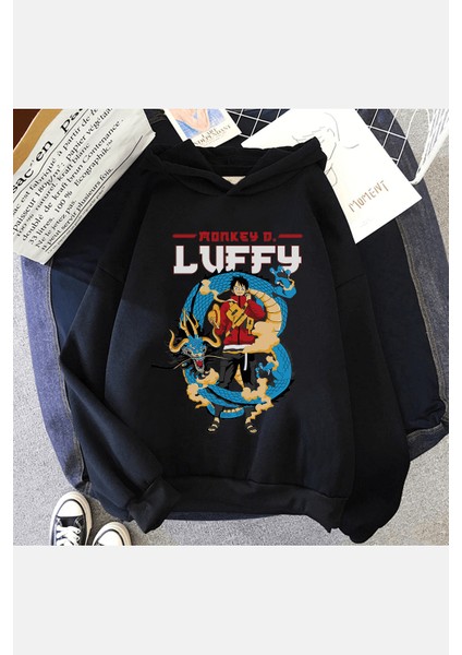 Luffy Kaido Kapşonlu Sweatshirt