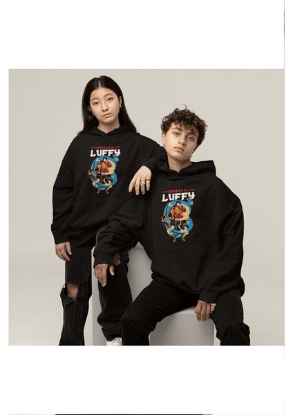 Luffy Kaido Kapşonlu Sweatshirt