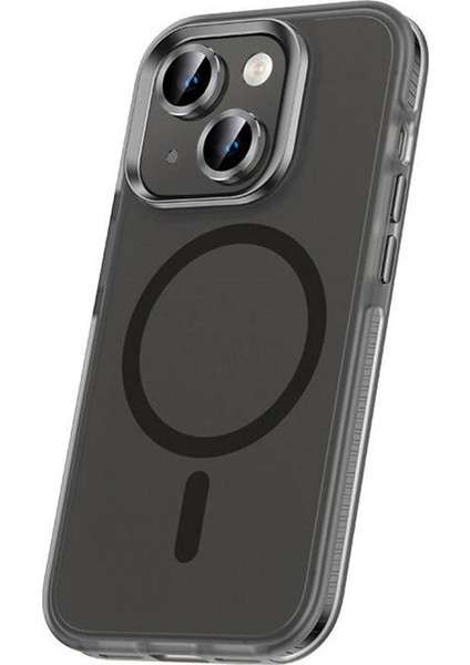 iPhone 15 Plus Kılıf Airbagli Magsafe Wireless Şarj Özellikli Klaptika Kapak