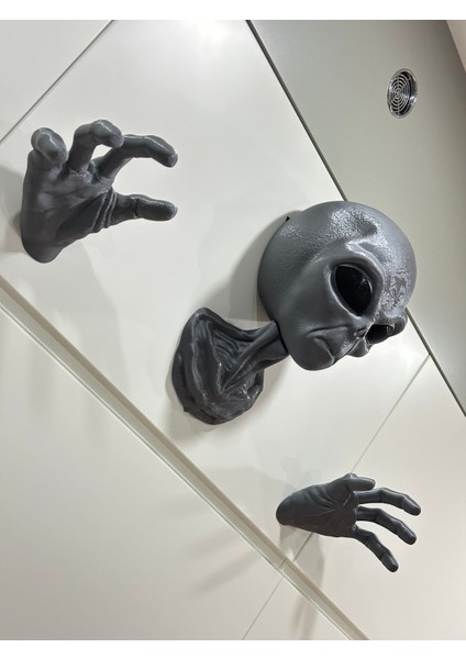 KemX3D Alien -Uzaylı Duvar Dekorasyonu Veya Kulaklık Tutucu
