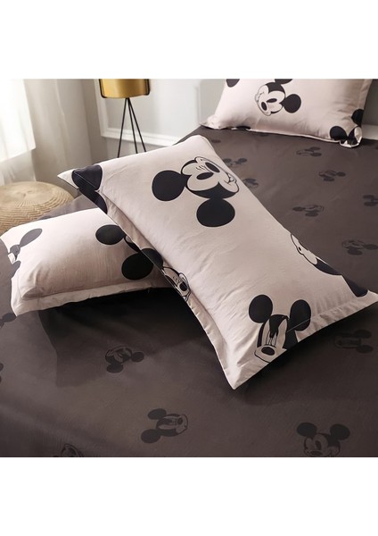 Mickey Mouse Tek Kişilik Çift Taraflı Nevresim Takımı