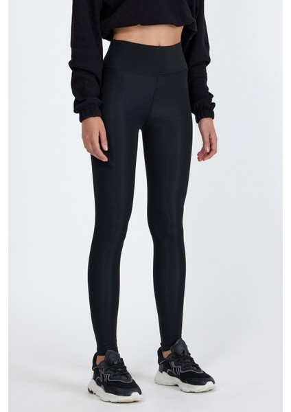 Kadın Şardonlu Toparlayıcı Yüksek Bel Polarlı Siyah Tayt fırsatları